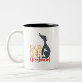 Het grappige leven van de Dog Lover is beter met e Tweekleurige Koffiemok (Links)