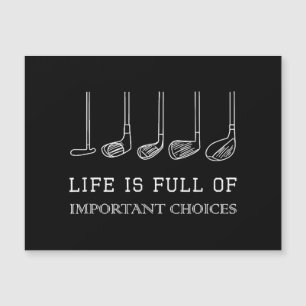 Het grappige leven zit vol belangrijke keuzes Golf