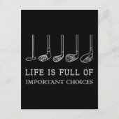 Het grappige leven zit vol belangrijke keuzes Golf Informatiekaartje (Achterkant)