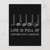 Het grappige leven zit vol belangrijke keuzes Golf Informatiekaartje (Voorkant)