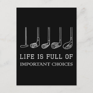 Het grappige leven zit vol belangrijke keuzes Golf Informatiekaartje