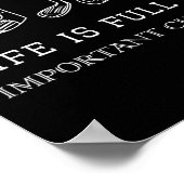 Het grappige leven zit vol belangrijke keuzes Golf Poster (Hoek)