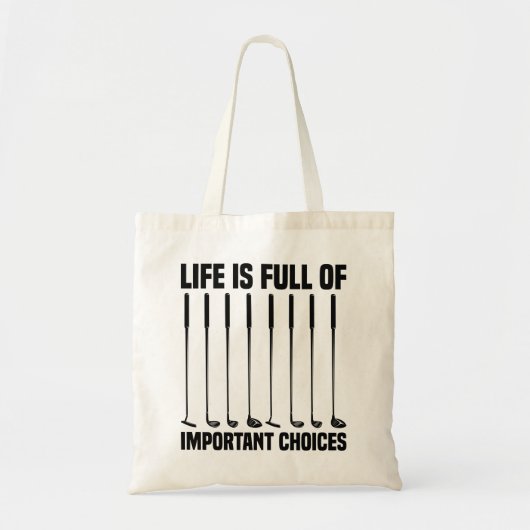 Het grappige leven zit vol belangrijke keuzes Golf Tote Bag (Voorkant)