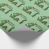 Het grappige Loch Monster van Ness in Kerstmis van Cadeaupapier (Hoek)