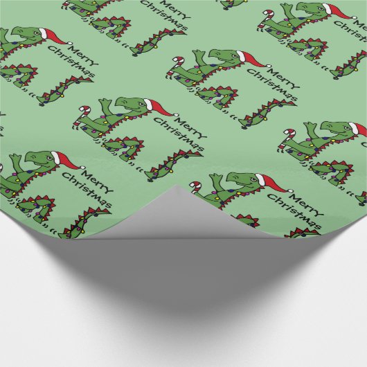 Het grappige Loch Monster van Ness in Kerstmis van Cadeaupapier (Hoek)