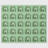 Het grappige Loch Monster van Ness in Kerstmis van Cadeaupapier (Vlak)