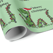 Het grappige Loch Monster van Ness in Kerstmis van Cadeaupapier (Rol Hoek)