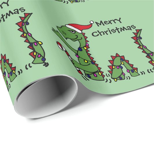 Het grappige Loch Monster van Ness in Kerstmis van Cadeaupapier (Rol Hoek)
