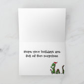 Het grappige Loch Monster van Ness in Kerstmis van Feestdagen Kaart (Binnen)