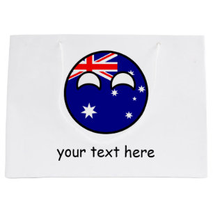 Het grappige Neigen Geeky Australië Countryball Large Cadeautasje