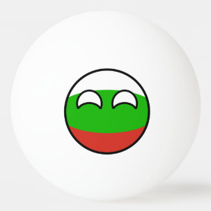Het grappige Neigen Geeky Bulgarije Countryball Pingpongbal