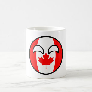 Het grappige Neigen Geeky Canada Countryball Koffiemok