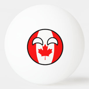 Het grappige Neigen Geeky Canada Countryball Pingpongbal