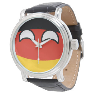 Het grappige Neigen Geeky Duitsland Countryball Horloge