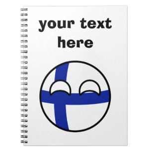Het grappige Neigen Geeky Finland Countryball Notitieboek