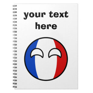 Het grappige Neigen Geeky Frankrijk Countryball Notitieboek