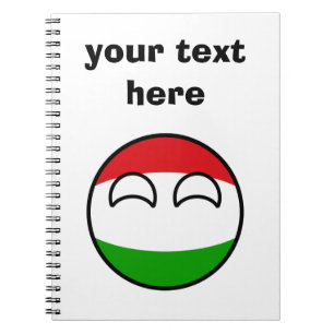 Het grappige Neigen Geeky Hongarije Countryball Notitieboek