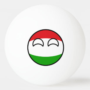 Het grappige Neigen Geeky Hongarije Countryball Pingpongbal
