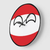 Het grappige Neigen Geeky Oostenrijk Countryball Grote Klok (Hoek)