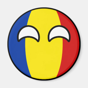 Het grappige Neigen Geeky Roemenië Countryball Magneet