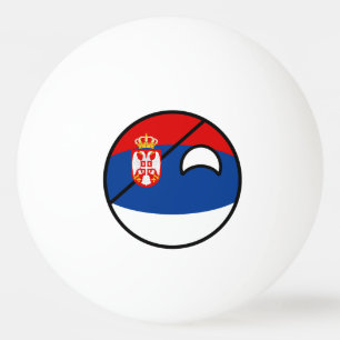 Het grappige Neigen Geeky Servië Countryball Pingpongbal