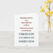 Het grappige Nieuwe Baby "nagelde het" Kaart (Gele Bloem)