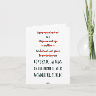Het grappige Nieuwe Baby "nagelde het" Kaart