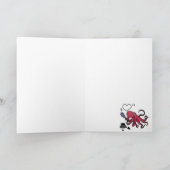 Het grappige Ontwerp van de Liefde van de Octopus Feestdagen Kaart (Binnen)