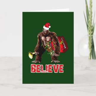 Het grappige Ontwerp van Kerstmis van Sasquatch de Feestdagen Kaart