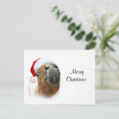 Het grappige paard van Kerstmis Feestdagenkaart (Staand voorkant)