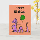 Het grappige Paarse Loch Monster van Ness met Kaart (Gele Bloem)