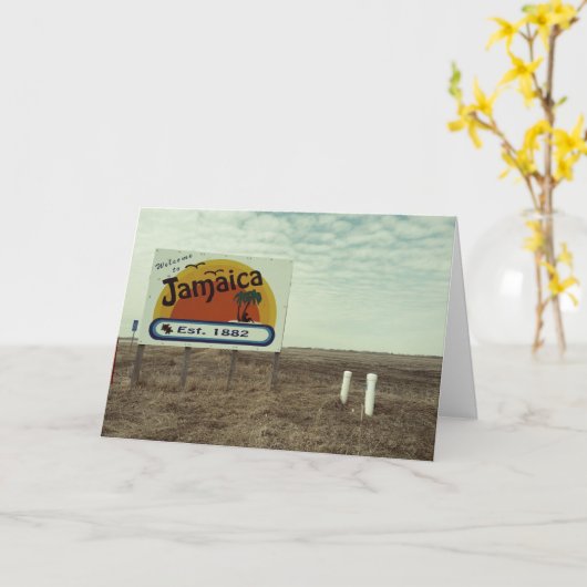Het grappige Paradijs van het Strand van Jamaïca Kaart (Gele Bloem)