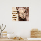Het grappige Poster van Camel houdt kalm en Hump a (Keuken)