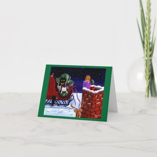 Het grappige Rendier Creationarts van de Feestdagen Kaart (Voorkant)