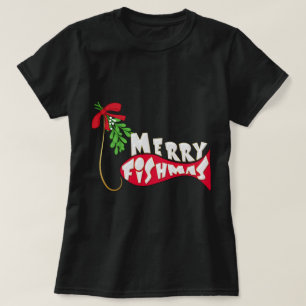 Het grappige Shirt van de Visserij van Kerstmis -