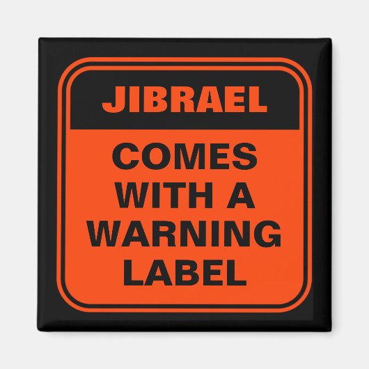 Het grappige sinaasappel wordt geleverd met een wa magneet (Voorkant)