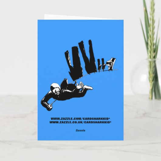 Het grappige skydiving kaart (Achterkant)
