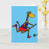 Het grappige SpeelHockey van de Giraffe Kaart (Gele Bloem)