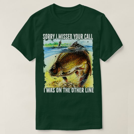 Het grappige spijt me dat ik je telefoontje miste  t-shirt (Design voorkant)