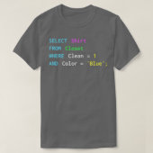 Het grappige SQL ontwerp voor SQL programmeurs DBA T-shirt (Design voorkant)