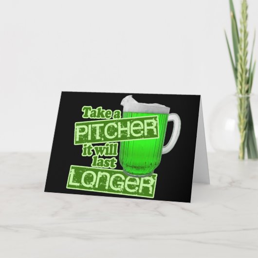 Het grappige St. Patrick Drink van de Dag Kaart (Voorkant)