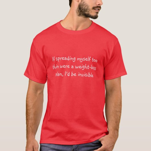 Het grappige T-shirt van drukke mensen (Voorkant)