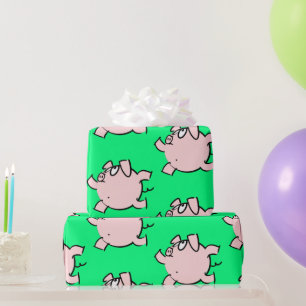 Het grappige Varken van de Illustratie van 6 Cadeaupapier