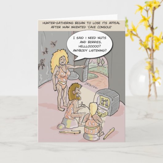 Het Grappige Wenskaart van de Console van het hol Kaart (Gele Bloem)