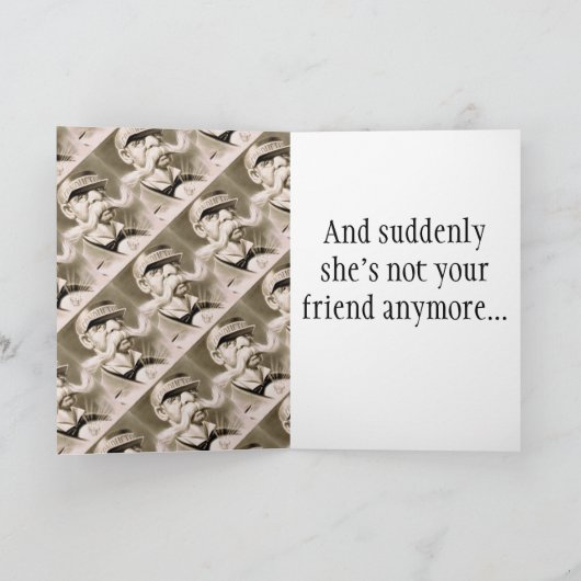 Het Grappige Wenskaart van de DOUANE Kaart (Binnen)