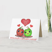 Het grappige Wenskaart van de Liefde van Apple van Feestdagen Kaart (Achterkant)