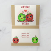 Het grappige Wenskaart van de Liefde van Apple van Feestdagen Kaart (Binnen)