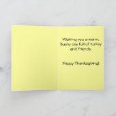 Het grappige Wenskaart van de Thanksgiving van Feestdagen Kaart (Binnen)