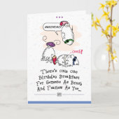 Het grappige Wenskaart van de Verjaardag Kaart (Gele Bloem)