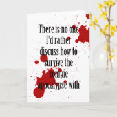 Het grappige wenskaart van de zombieapocalyps kaart (Gele Bloem)